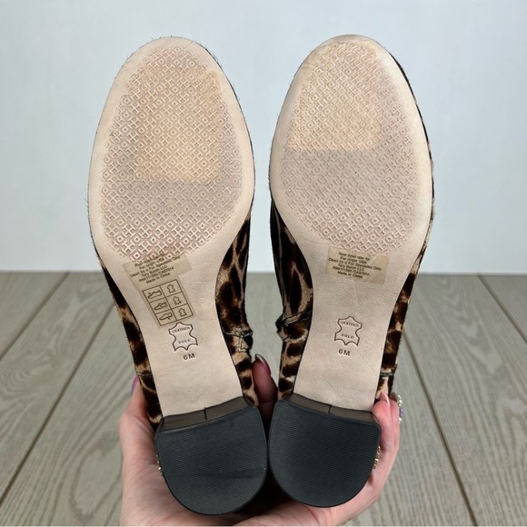 Tory Burch Brooke Leopard Calf Hair Ankle Heeled Booties 6 Brown/Tan/Black $398 - Picture 10 of 10